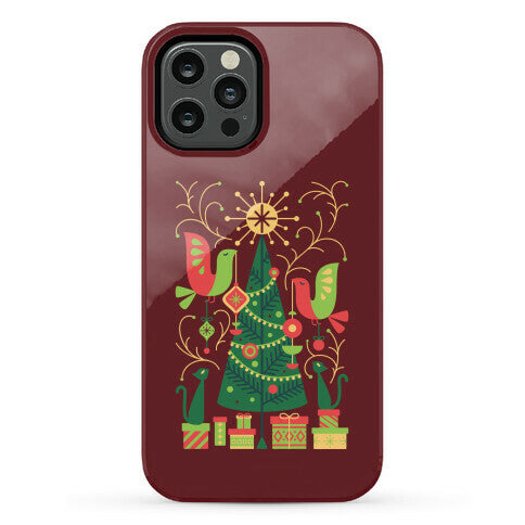 Vintage Christmas Tree Decorating Phone Case